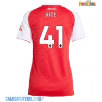 Camisa de time de futebol Arsenal Declan Rice #41 Replicas 1º Equipamento Feminina 2025-26 Manga Curta